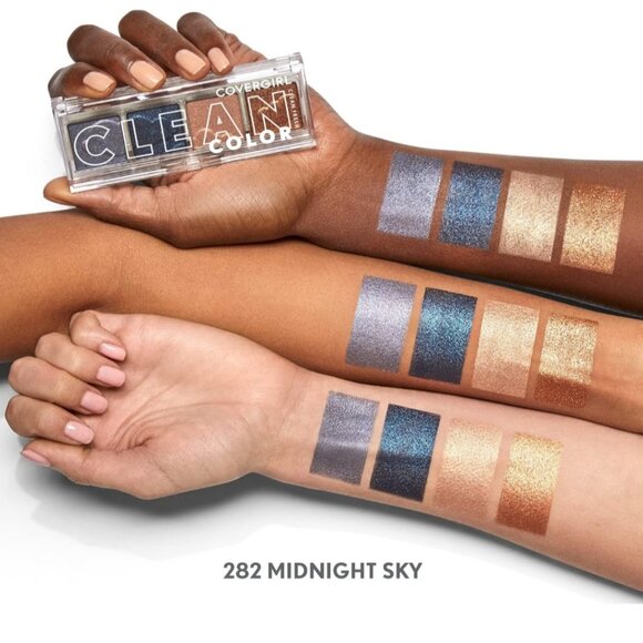 Covergirl Clean Color Eyeshadow Quad 282 Midnight Sky New Sealed - Picture 4 of 4